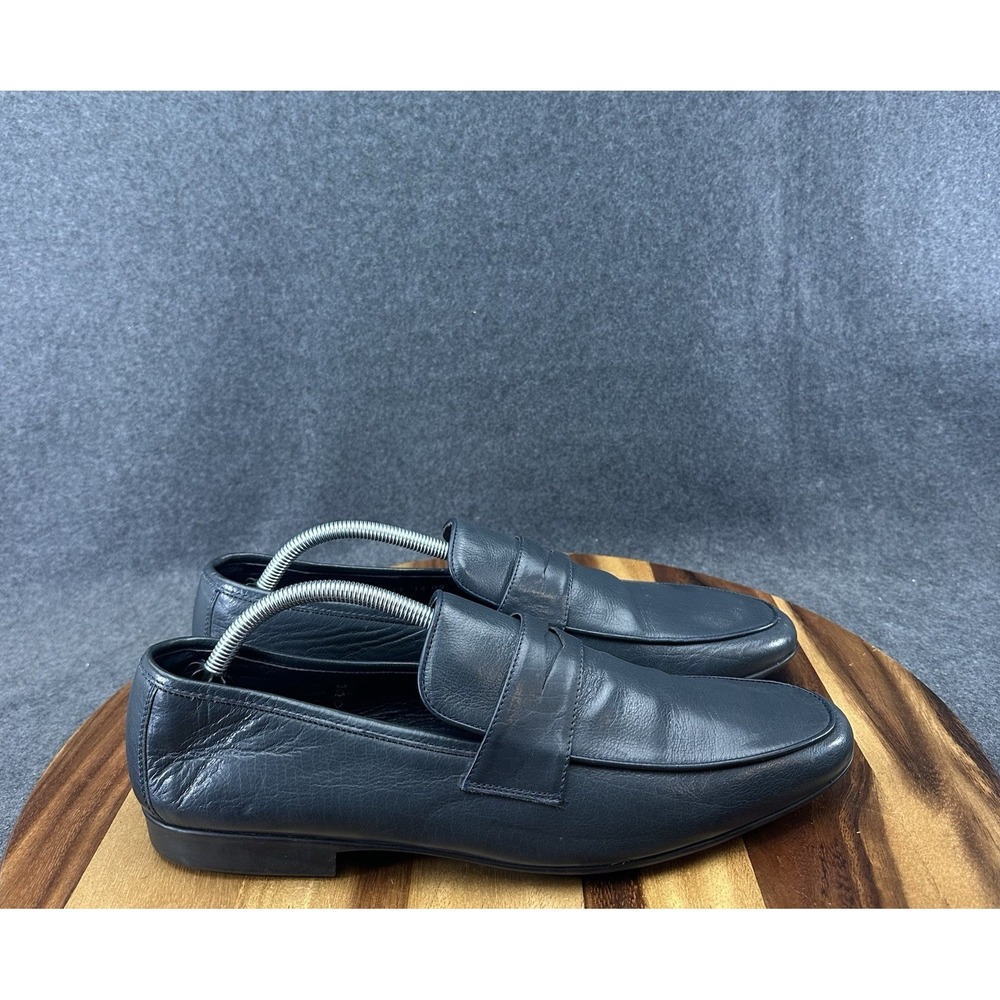 Moreschi Italy Gray Kangaroo Smooth Buffalo Leather Penny Loafer Mens 10 42320